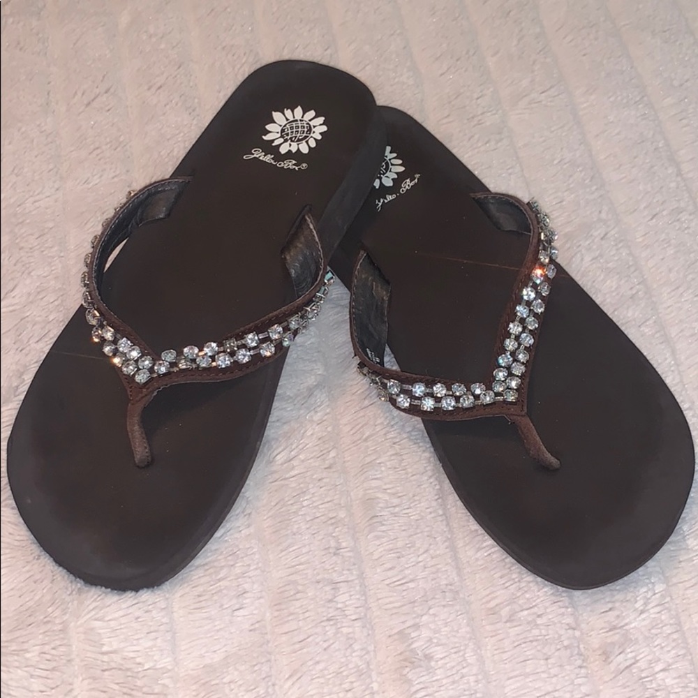 Yellowbox sandals with rhinestones